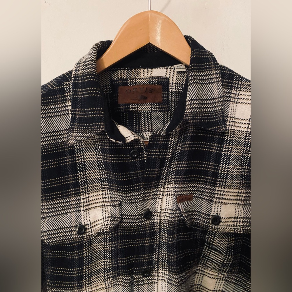 Orvis Black and White Flannel Shirt